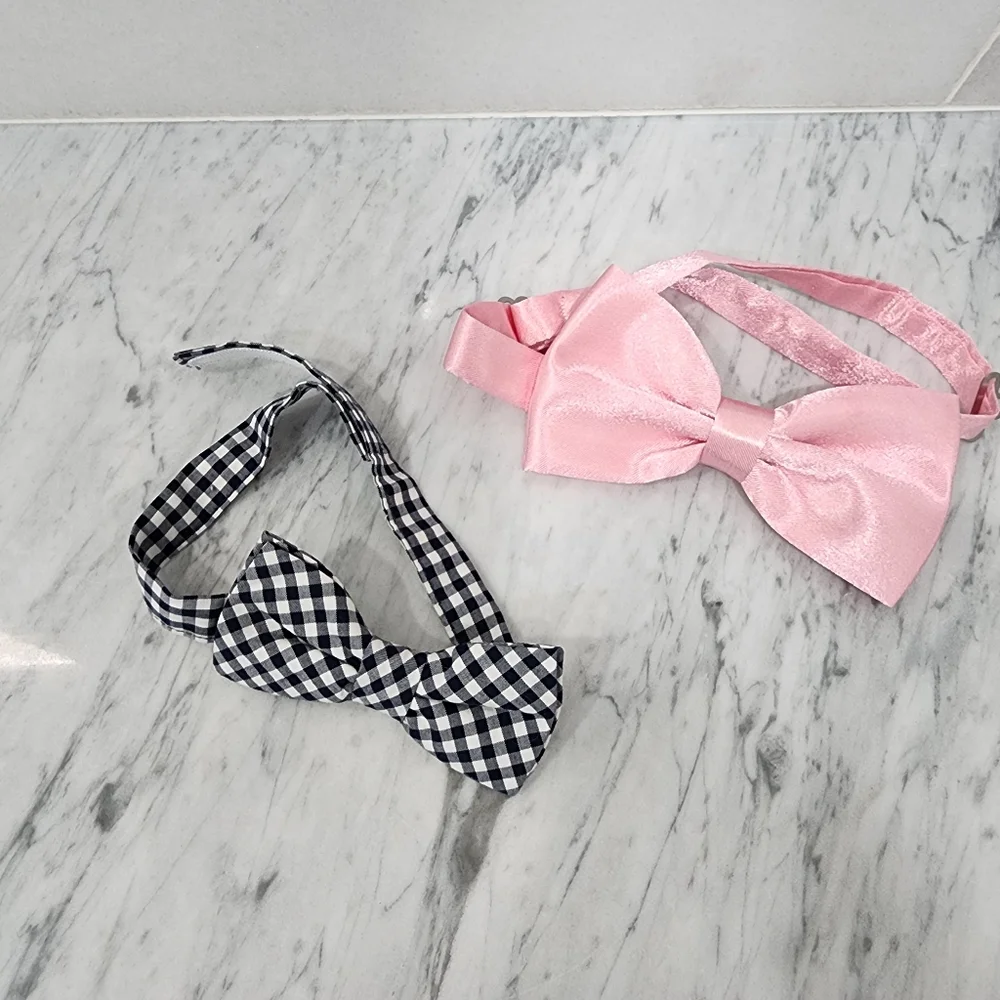 Boy Bow Ties| Pink Bowtie| Black and White Bow Tie| Wedding| RingBoy